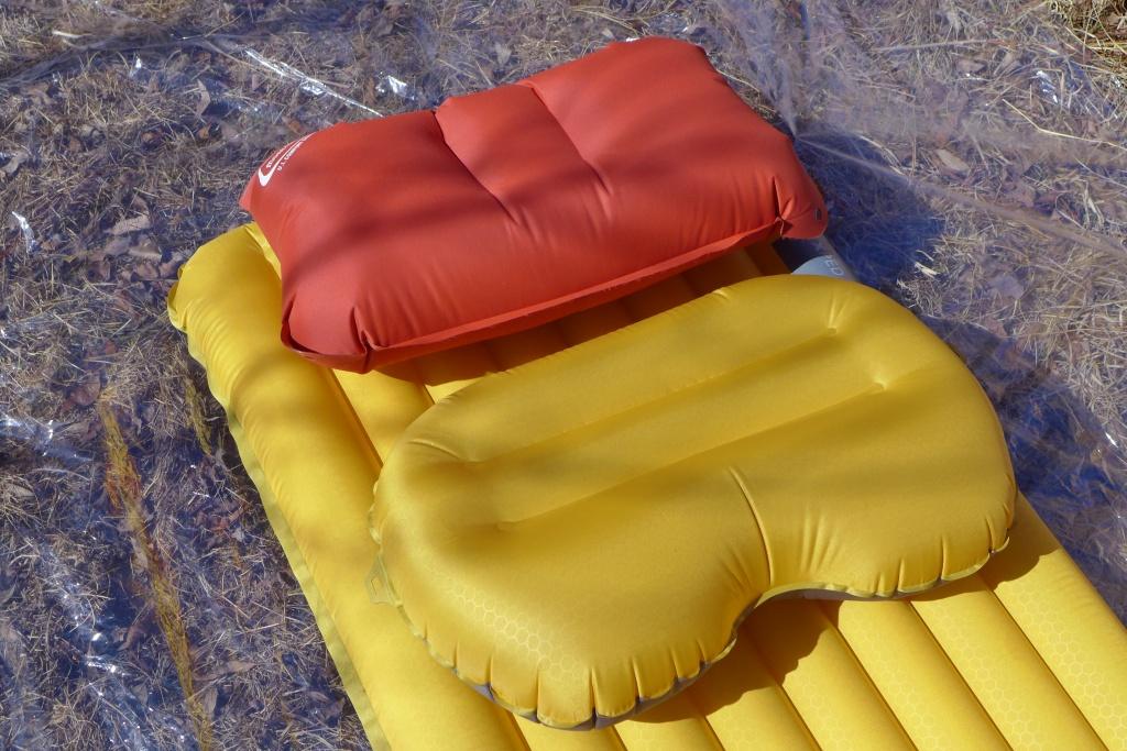 Exped Air Pillow UL and Montbell Comfort System Inflatable Pillow