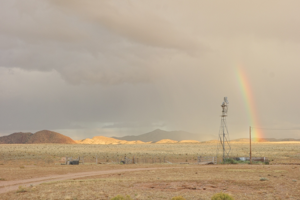 Windmill and Rainbows on the Grand Enchantment Trail