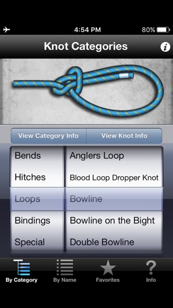 Selecting a knot - What Knot to Do - Columbia App