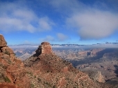 O'Neill Butte is formed by soft, erosive soils which form slopes. In this case, Eslanade sediment (Hermit Shale) appears dark red in the morning light. (170x128).jpg