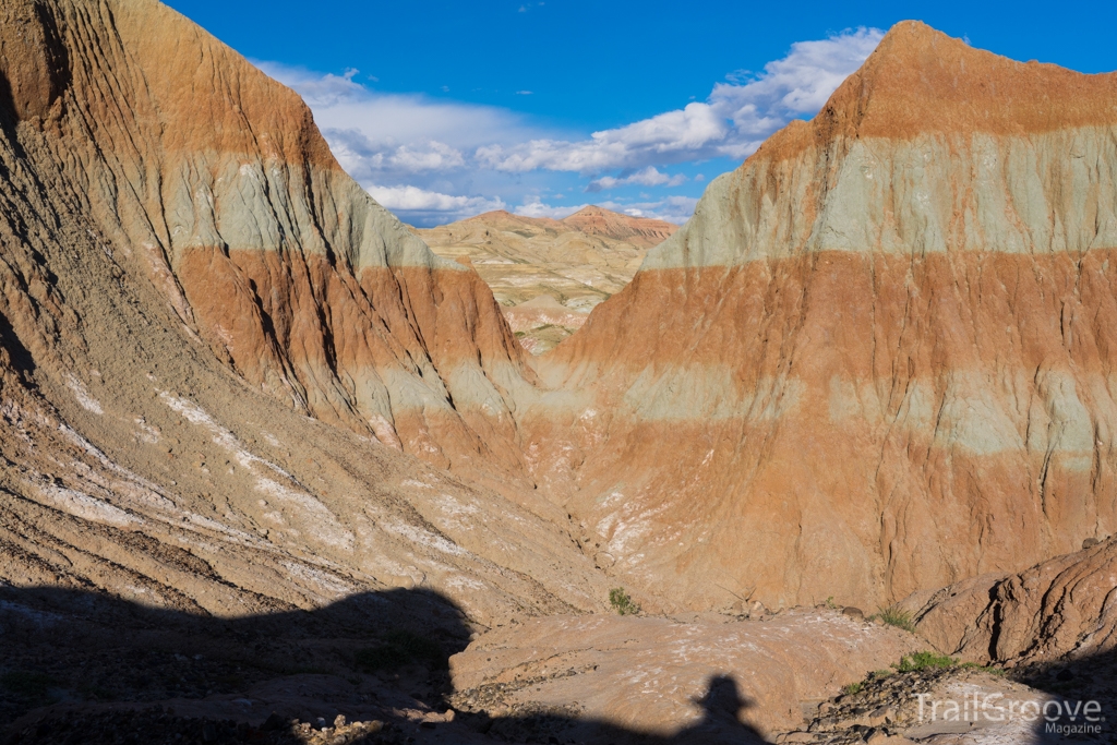 Hiking Among the Numerous Colored and Banded Buttes