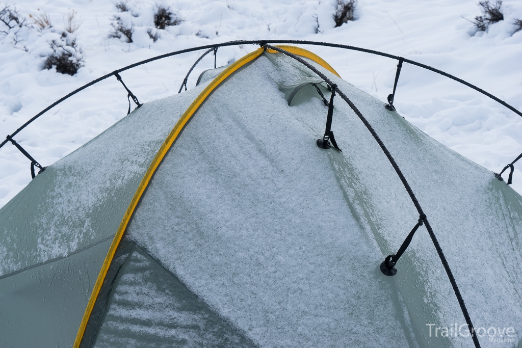 4 Season Freestanding Double Wall Tent in Snow - Tarptent Scarp 2 With Crossing Poles