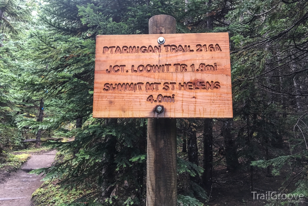 Trail Sign at the Base of St. Helens