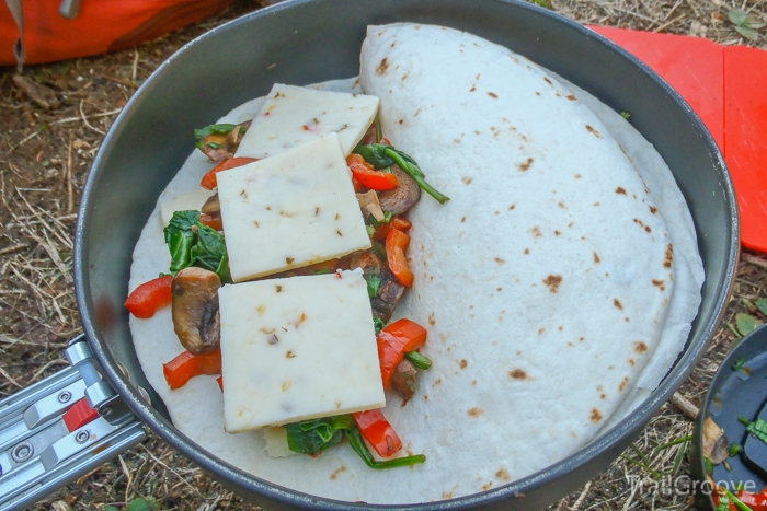 How to Make Backpacking Quesadillas