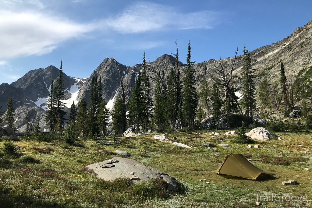 Backpacking Campsite in the Beaverhead Mountains of Montana