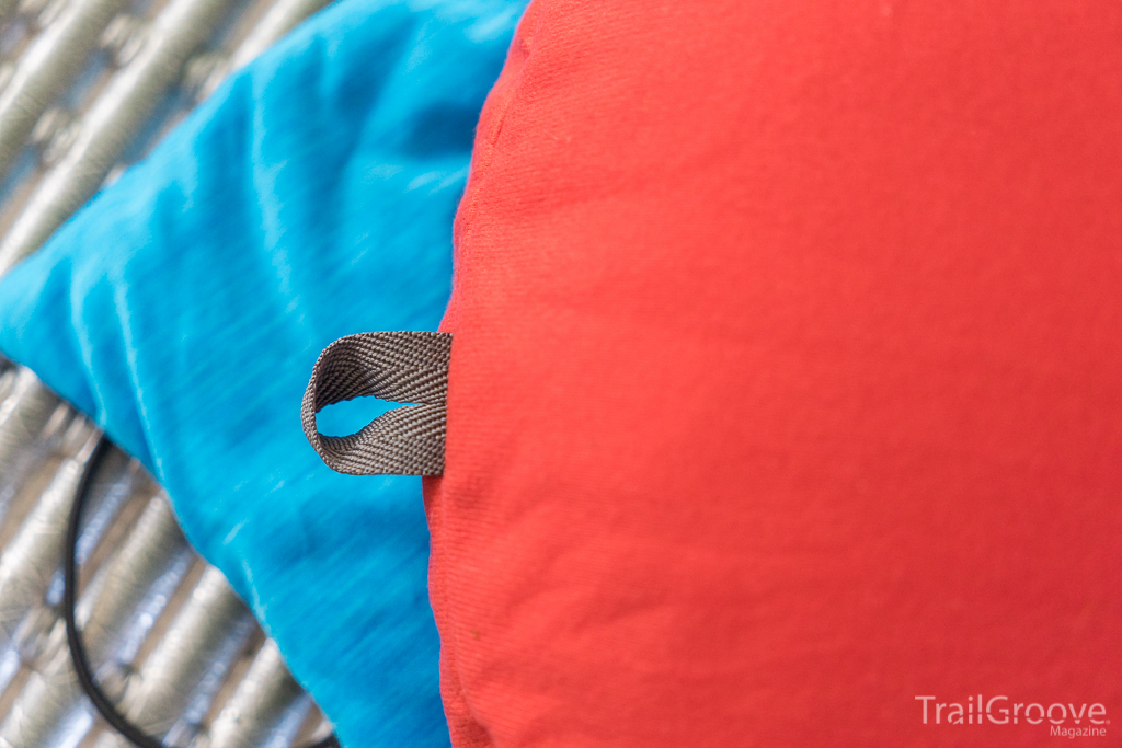 Lightweight Pillow with Integrated Sleeping Pad Attachment Loops