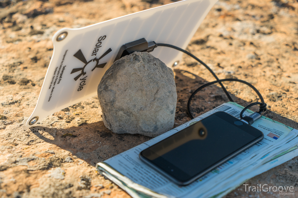 Charging an iPhone with the Solarpad Pro Solar Panel