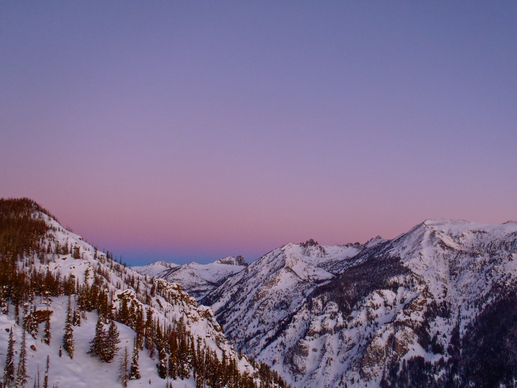 Sunset Over the Peaks