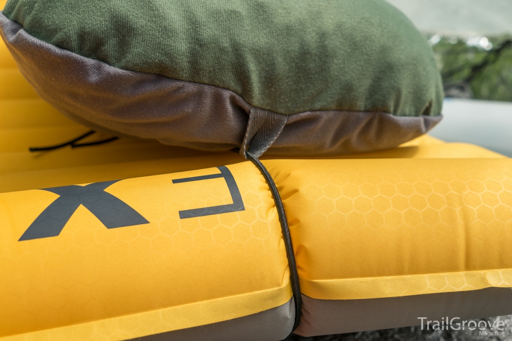Exped REM Pillow Attached to Synmat UL7 Sleeping Pad