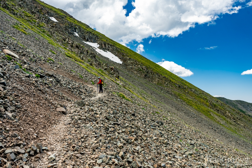 Steep trail near the top of Wheeler Peak